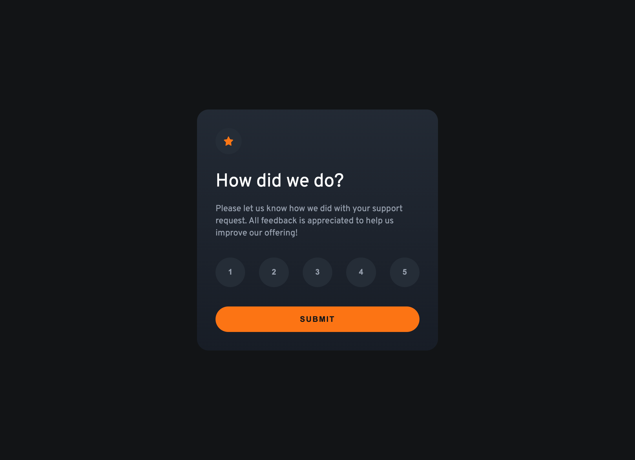Screenshot of the Interactive rating component project